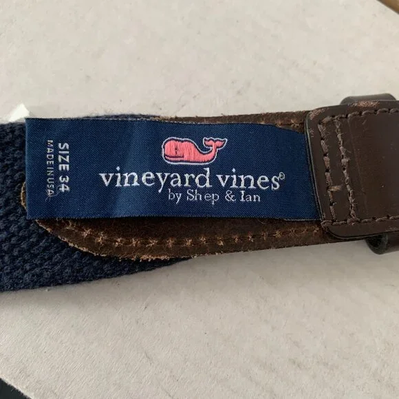 Vineyard Vines by Shep & Ian Men's Golf Belt Blue Golfing Size 34 Made In USA - Picture 5 of 7